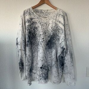 lululemon Perfectly Oversized Long Sleeve Crew Pullover Sweater XL Marble Dye
